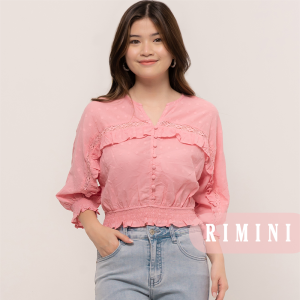 RIMINI - Atasan Cewek Crop Top Casual Ruffle XS-XL - Alaia Top 5225218
