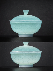 JINGDEZHEN | Porcelain Shadow Carved High-end Home Dinner Plate Gift Box