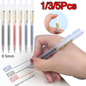 1/3/5Pcs 3 Color 0.5MM Retractable Gel Pen Ballpoint Pen Student Writing Stationery Supplies