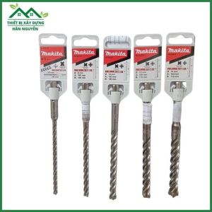 Mũi khoan bê tông nemesis 2 Makita 4 cạnhchuôi gài 6 8 101 2 14mm X 160mm cho máy khoan betong