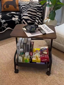 Sofa Side Table Movable Small Coffee Table Bedroom Bedside Cabinet Balcony Tea table