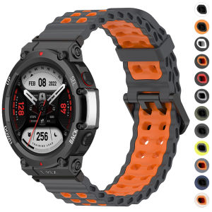 Breathable Silicone Band For Huami Amazfit T-Rex 3 2 Wrist Bracelet Colorful Marine Strap For T-Rex/Pro Sport Watchband Belt