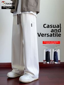 TUCANO | Heavyweight Wide Leg Textured Straight Leisure Pants