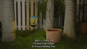 Solar Powered Frog Statue Garden Light Outdoor Hummingbird Feeder Lamp for Lawn Yard Backyard Pathway Decoration