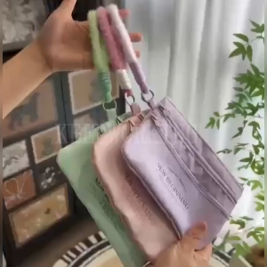 KW Three Layer Cloth ID Card Bag Multi Functional Portable Waterproof Card Holder Handbag