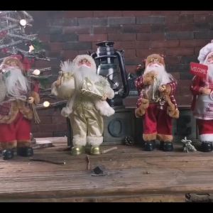 2025 Giant 30cm Christmas Santa Claus Plush Doll Decoration Navidad Party Decor Outdoor Garden Home Xmas Ornaments New Year Gift