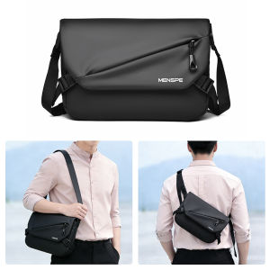MENSPE Men Fashion Shoulder Bags Cross Body Bags Messenger Bag Waterproof Oxford Cross Body Bag Large Capacity Sling Bags Simple Casual Sport Street Bag for Men Male Student Teenager