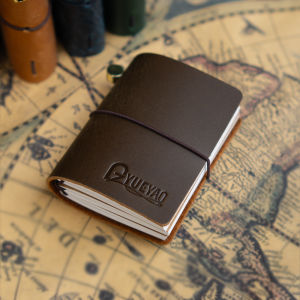 Vintage Leather Travelers Notebook: 3 x 32 Page Refills 100g Paper Personalized leather journalPortable Diary book