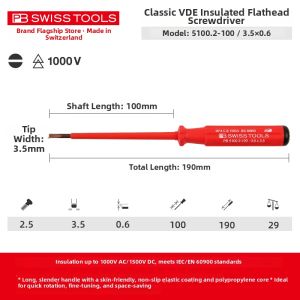 PB Swiss Tools | Imported Insulated VDE Certified Screwdriver Cross Slot Phillips Multi-use