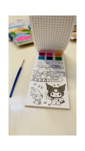 YY. (20 Pages) Portable Children Watercolor Painting Book with Pigment/ Watercolor Painting Book / Pocket  Watercolor Painting