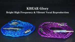 Kbear | KBEAR Glory Gold-plated Plugs in 2.5/3.5/4.4MM Optional MMCX/0.78mm 2Pins/TFZ/QDC Pins 6N Single Crystal Copper Upgraded Cable