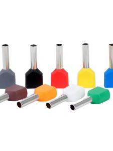 Cold Pressure Double Tube Terminal Pin Sheath Te0508 Te1008 Te1508 Te2508 European Cable Lug