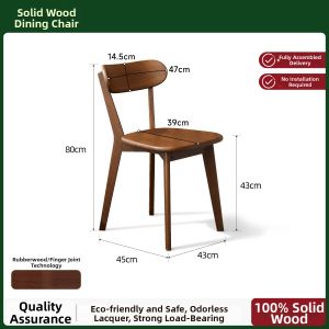 XIANGNANSONG | New Home Use Walnut Color Retro Dining Chair
