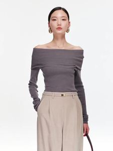 Vero Moda | Off Shoulder Lustrous Elegant Wool Knitwear