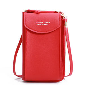 Multifunctional Phone Bag Twill PU Ladies Wallet Large Capacity Travel Wallet For Smartphones Below 6.5 Inches iphone Samsung
