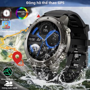 Đồng Hồ Thông Minh DAORKOW GPS Màn Hình AMOLED 1.43 Inch Hỗ Trợ Gọi Thoại Chống Nước 5ATM Pin 500mAh Theo Dõi Sức Khỏe Và Thể Dục Dành Cho Nam Đồng Hồ Thể Thao Ngoài Trời