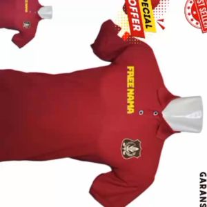 KAOS KERAH FREE NAMA LOGO SECURITY FULL BORDIR LENGAN PENDEK BANYAK PILIHAN WARNA BKS