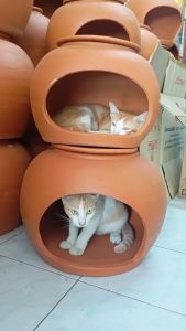 บ้านดินเผา กระต่าย นก หนู เม่น   16 นิ้ว   คละแบบ คละลาย รับประกันความเสียหาย แตกหัก เคลมให้ใหม่ฟรี