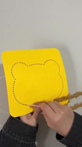 DIY Hand Sewing Wool Kit Kids Punch Needle Non-woven Threading Painting Handmade Cute Embroidery