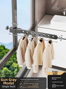 youqin | Balcony Window Security Guardrail Clothes Drying Rack