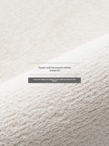 Thickened White Carpet for Living Room And Bedroom Pure Color Full Coverage Bedside Mat Sitting And Sleeping in Main Bedroom