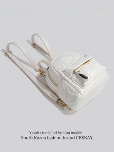 Ceekay Summer High Quality Mini Double Shoulder Bag Womens Backpack Versatile Student Bag Water Resistant Soft Fabric