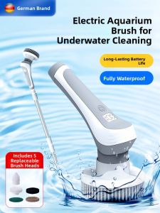 VOA | Electric Fish Tank Cleaning Brush with Long Handle and Water-Resistant Design