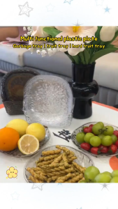 9PCS/Set Bone Spitting Plates Fruit Plate Dessert Plate Candy Snack Dish Salad Dish Snack Bowls Kitchen Tableware