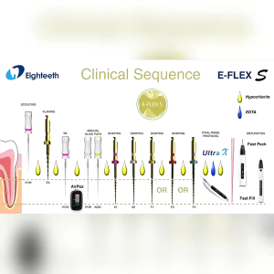 Eighteeth E-FLEX Dental Root Canal File Gold Endo Rotary Super Files Golden Endodontic Files Nickel Titainium Instrument Dentist.