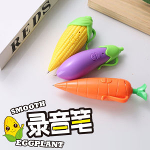 Creative Cute Radish Corn Shape Recording Pen Student Learning Special Writing Recording Ballpoint Pen Funny Decompression