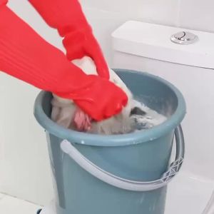 45cm Lengthen Dishwashing Cleaning Gloves Latex Rubber Waterproof Work Hand Gloves for Household Scrubber Kitchen Cleaning Tools