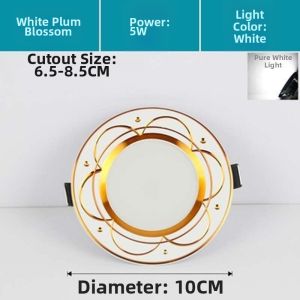 SHIYINBEIBI | Recessed Tricolor Dimmable LED Ceiling Light 5W
