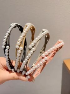 Foldable Retractable Pearl Headband Telescopic Headband Travel Portable