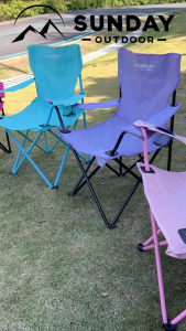 Sunday Outdoor Heavy Duty Foldable Chair Beach Chair with Cup Holder