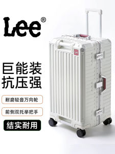 Lee 2025 Aluminum Frame Luggage Outdoor Travel Large Capacity Carry-On Suitcase 20 Inches Sporty Polyester Inner Hard Shell