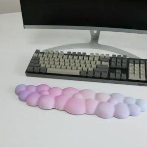 Keyboard Cloud Wrist Rest with Soft Leather Memory Foam Wrist Support/Cushion for Easy Typing and Pain Relief Rest for Office