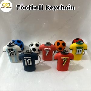 Creative football Keychain PVC Soft Rubber Sports Gift World Cup Jewellery Accessories Bag Pendant (Ready Stock)