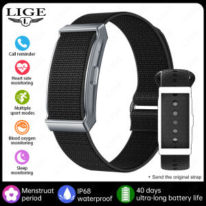 LIGE | 2026 Screenless Smart Bracelet Heart Rate Blood Oxygen Health Monitor Wristband Sports Band Fitness Tracker Smartwatch Men Women