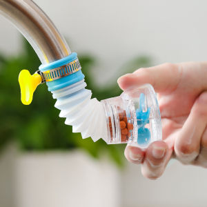 【Ready Stock】Faucet Filter Splash Proof 360 Degrees Rotatable Retractable Faucet Extender Universal Kitchen Filter Water Purifier