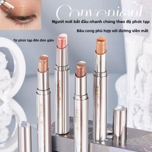 Phấn Mắt Ba Màu Chuyển Sắc Dạng Thỏi Tông Màu Đất Hiệu Ứng Ánh Nhũ Dễ Tán Dành Cho Người Mới Bắt Đầu Trang Điểm