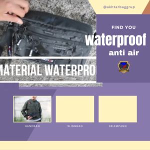 Akhtar Tas selempang handbag pria wanita distro waterproof anti air premium keren