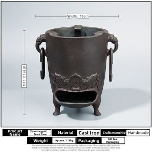 XINLONGTANG | Retro Bronze Tripod Tea Stove Iron
