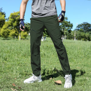 Quần Dài Thể Thao Mùa Hè Ice Silk Mỏng Cho Nam Ngoài Trời Chống Nắng Câu Cá Nhanh Khô Co Giãn Thoáng Khí Quần Dài Công Sở Thẳng