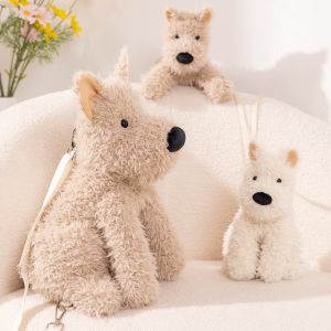 25 ซม./45 ซม.Westie สุนัข Plush สลิงกระเป๋า-น่ารักลูกสุนัขไหล่กระเป๋าตุ๊กตาสัตว์กระเป๋าสําหรับคนรักเด็กวันเกิดคริสต์มาส...