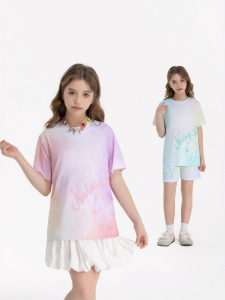 Fashionable Summer Tie-Dye Childrens T-Shirt
