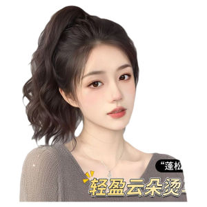Womens Short Fake Hair Tail Realistic Hair Extension Natural Hair Volume Long Hair Braid Cloud Curl Fake Tail Hair Extension