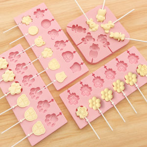 Mini Cheese Bar Silicone Mold Food Grade for Home Use Lollipop Baking Tools Cartoon Element Universal for Chocolate Bars