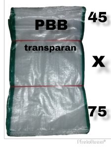 karung beras 25 kg ukuran 45x75 transparan isi 25 lembar