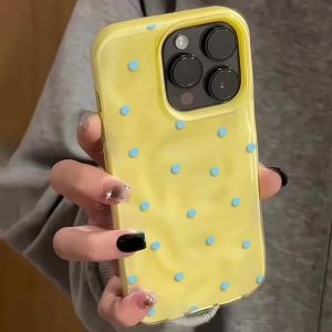 Simple Solid Color Polka Dot Shockproof Phone Case For iPhone 17 Air 16 15 14 13 12 11 Pro Max Plus Anti-fall Protective Cover