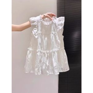 Sweet French Style Sleeveless Top White